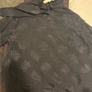 Saint Laurent Black Ruffled Blouse